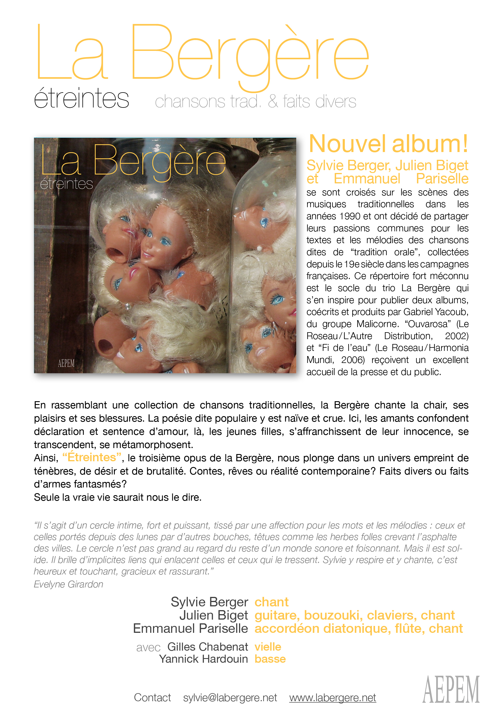 Dossier bergere 